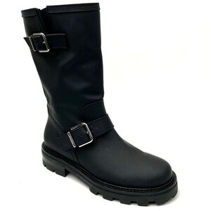 JIMMY CHOO Biker II Buckle Boot sz 7